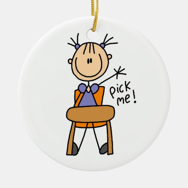 Adorno De Cerámica Chica en la escuela (Frente)