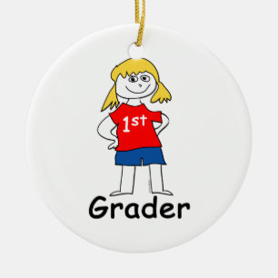 Adorno De Cerámica Chica First Grader