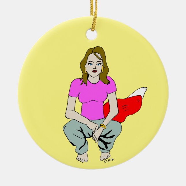 Adorno De Cerámica chica foxy (Frente)