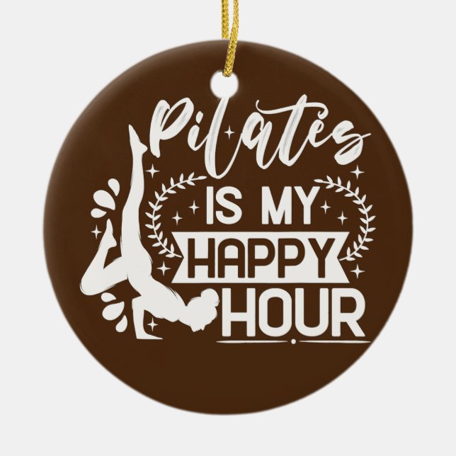 Adorno De Cerámica Chica Funny Pilates Lover (Frente)