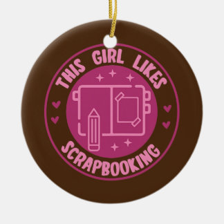 Adorno De Cerámica Chica Le Gusta Scrapbooking Hobby Crafter Designer