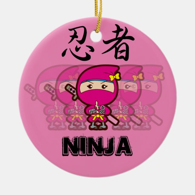 Adorno De Cerámica Chica Ninja (Frente)