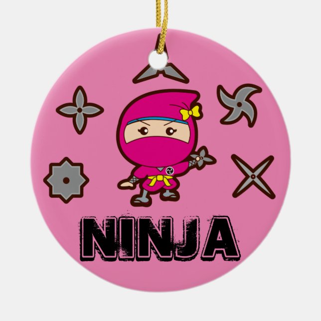 Adorno De Cerámica Chica Ninja (Frente)