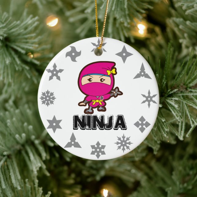 Adorno De Cerámica Chica Ninja (Árbol)