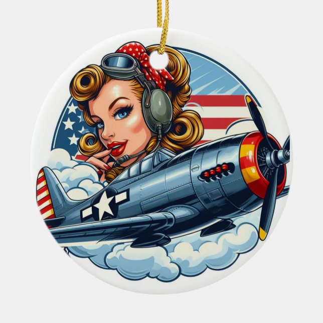 Adorno De Cerámica Chica P-47 (Frente)
