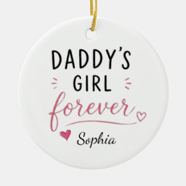 Adorno De Cerámica Chica Personalizada de Papá Por Siempre