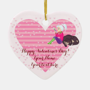 Adorno De Cerámica Chica Ser enamorado