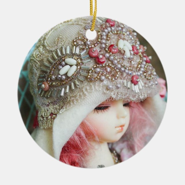 Adorno De Cerámica Chica victoriano (Frente)