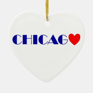 Adorno De Cerámica chicago j'aime
