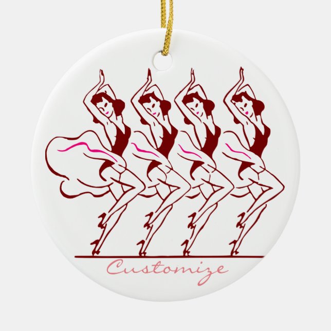 Adorno De Cerámica Chicas bailarines Thunder_Cove (Frente)