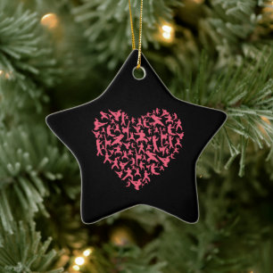 Adorno De Cerámica Chicas de artes marciales Karate Heart