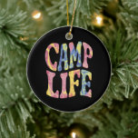 Adorno De Cerámica Chicas de verano de camping vida de campamento Tie<br><div class="desc">Chicas de verano de camping vida de campamento Tie-Die Retro</div>