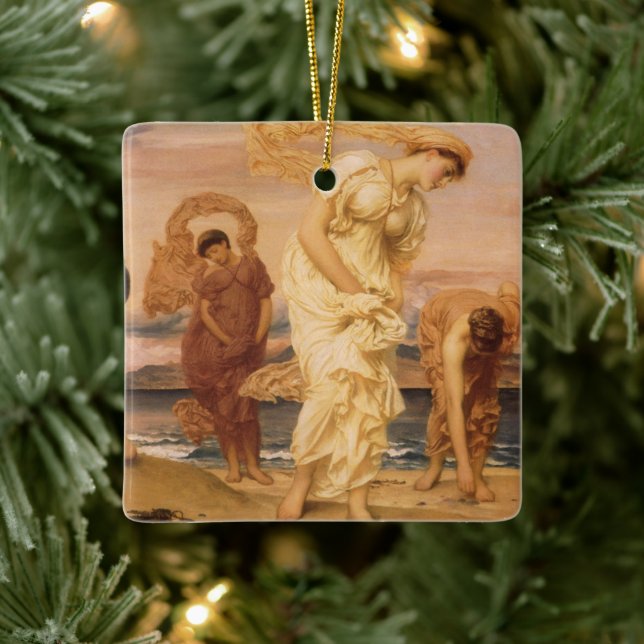 Adorno De Cerámica Chicas Griegos Recogiendo Burbujas De Lord Leighto (Árbol)