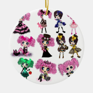 Adorno De Cerámica Chicas Harajuku - Lolita de moda