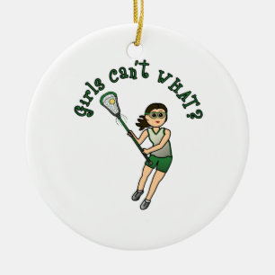 Adorno De Cerámica Chicas Lacrosse Green
