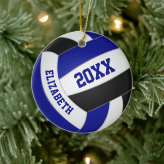 Adorno De Cerámica Chicas negros azules niños equipo de voleibol