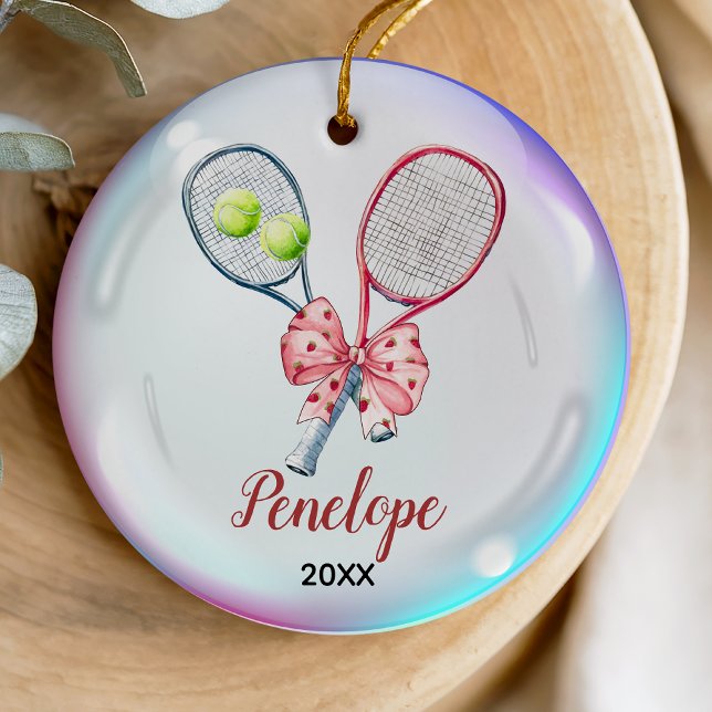 Adorno De Cerámica Chicas Racquet jugador de tenis personalizado (Subido por el creador)