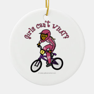 Adorno De Cerámica Chicas rosados oscuros BMX