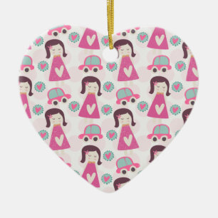 Adorno De Cerámica Chicas yendo a lugares