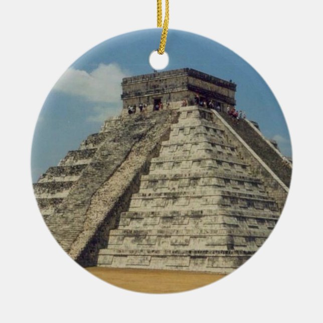 Adorno De Cerámica Chichen Itza- Mexico (Frente)