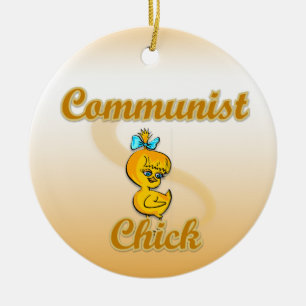 Adorno De Cerámica Chick comunista