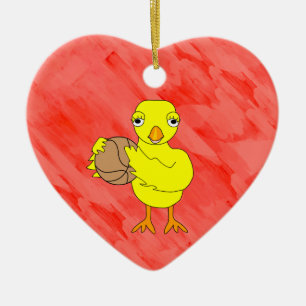 Adorno De Cerámica Chick de básquetbol
