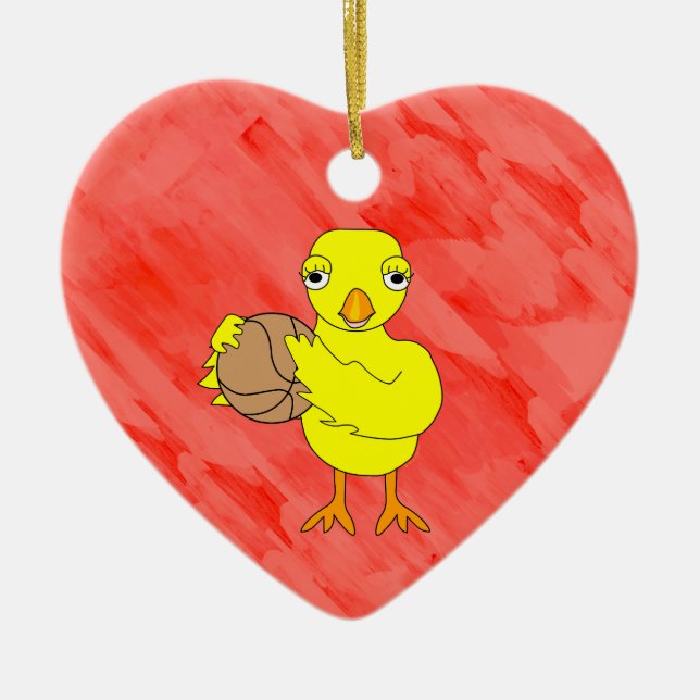 Adorno De Cerámica Chick de básquetbol (Frente)
