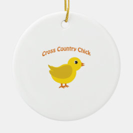 Adorno De Cerámica Chick de campo cruzado