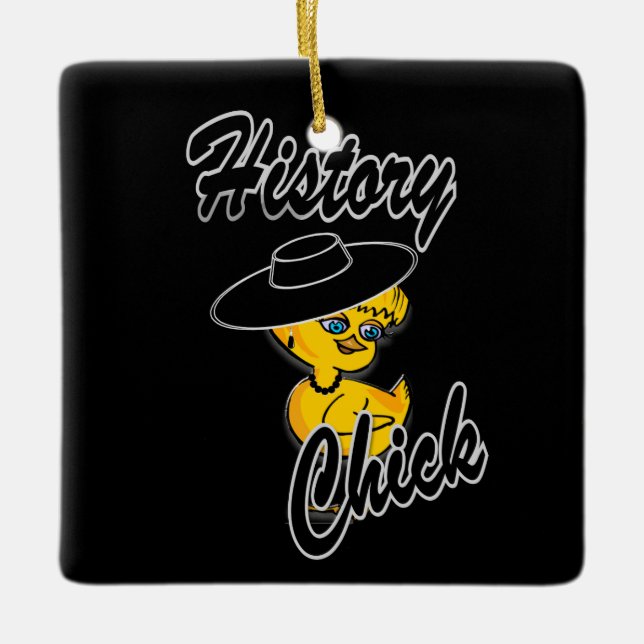 Adorno De Cerámica Chick de Historia #4 (Anverso)
