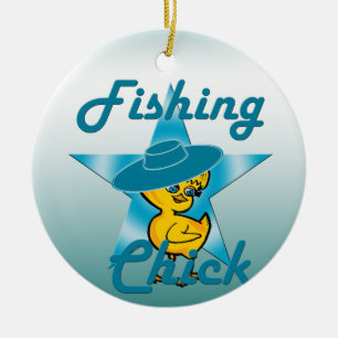 Adorno De Cerámica Chick de pesca n.º 7