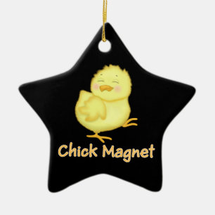 Adorno De Cerámica Chick Magnet