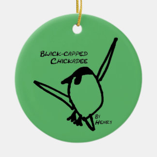 Adorno De Cerámica Chickadee by Henry, Green