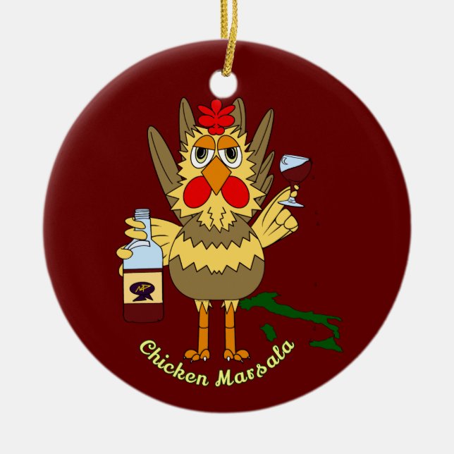 Adorno De Cerámica Chicken Marsala (Frente)