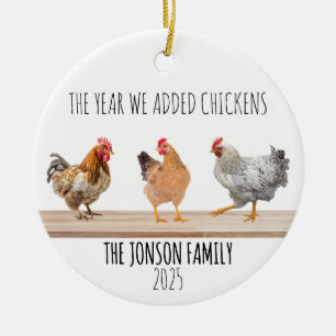 Adorno De Cerámica Chicken Ornament Navidades Chicken Lover Gift