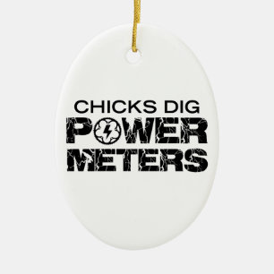 Adorno De Cerámica Chicks Dig Power Meters