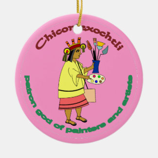 Adorno De Cerámica Chicomexochtli - dios el patrón del pintor