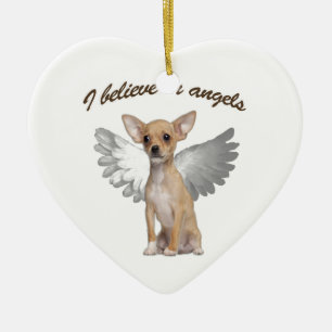 Adorno De Cerámica Chihuahua del ángel