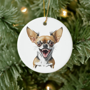 Adorno De Cerámica Chihuahua Malo Personalizado Perros Divertidos