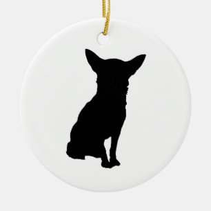 ADORNO DE CERÁMICA CHIHUAHUA NEGRA DE LA SILUETA