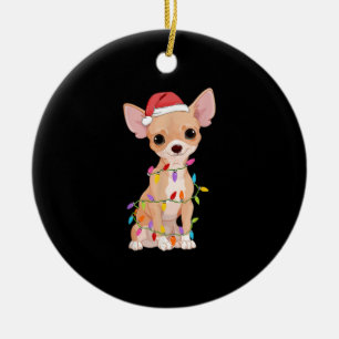 Adorno De Cerámica Chihuahua Perros Navidades de árboles dulces regal