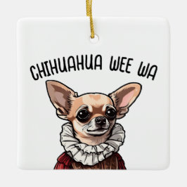 Adorno De Cerámica Chihuahua wee wa