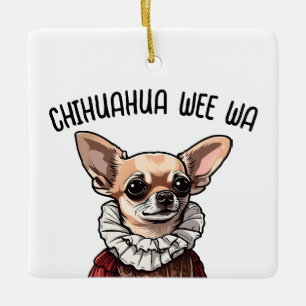 Adorno De Cerámica Chihuahua wee wa