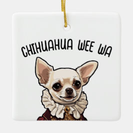 Adorno De Cerámica Chihuahua wee wa
