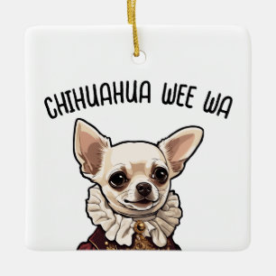 Adorno De Cerámica Chihuahua wee wa