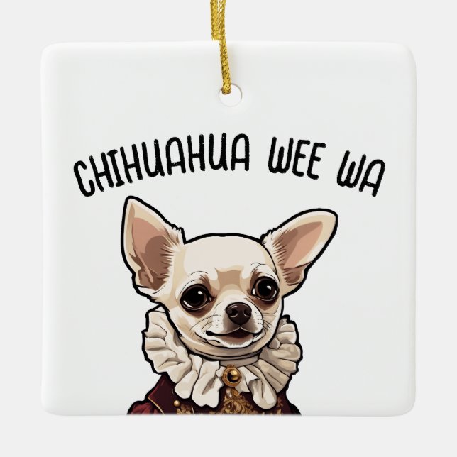 Adorno De Cerámica Chihuahua wee wa (Anverso)