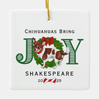 Adorno De Cerámica Chihuahuas traen alegría