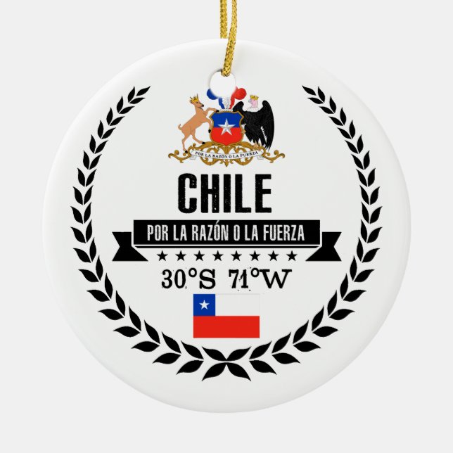 Adorno De Cerámica Chile (Frente)