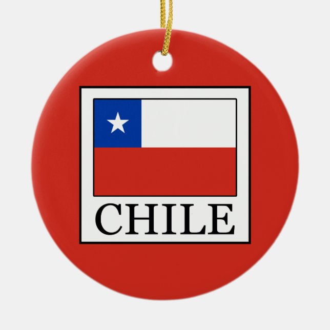 Adorno De Cerámica Chile (Frente)