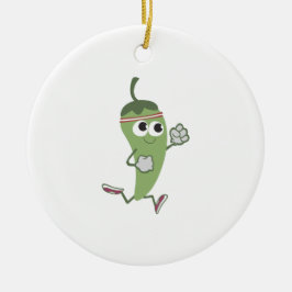 Adorno De Cerámica Chili Pepper Runner