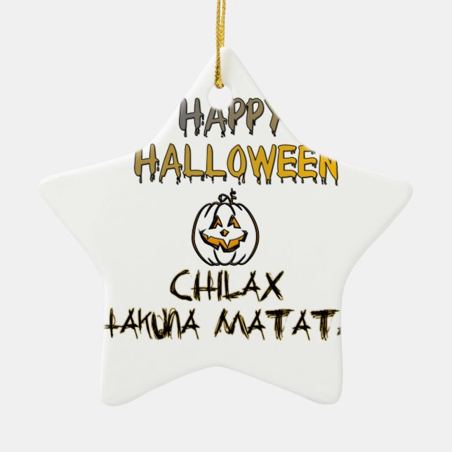 Adorno De Cerámica Chill and Relax Happy Halloween Collection (Frente)